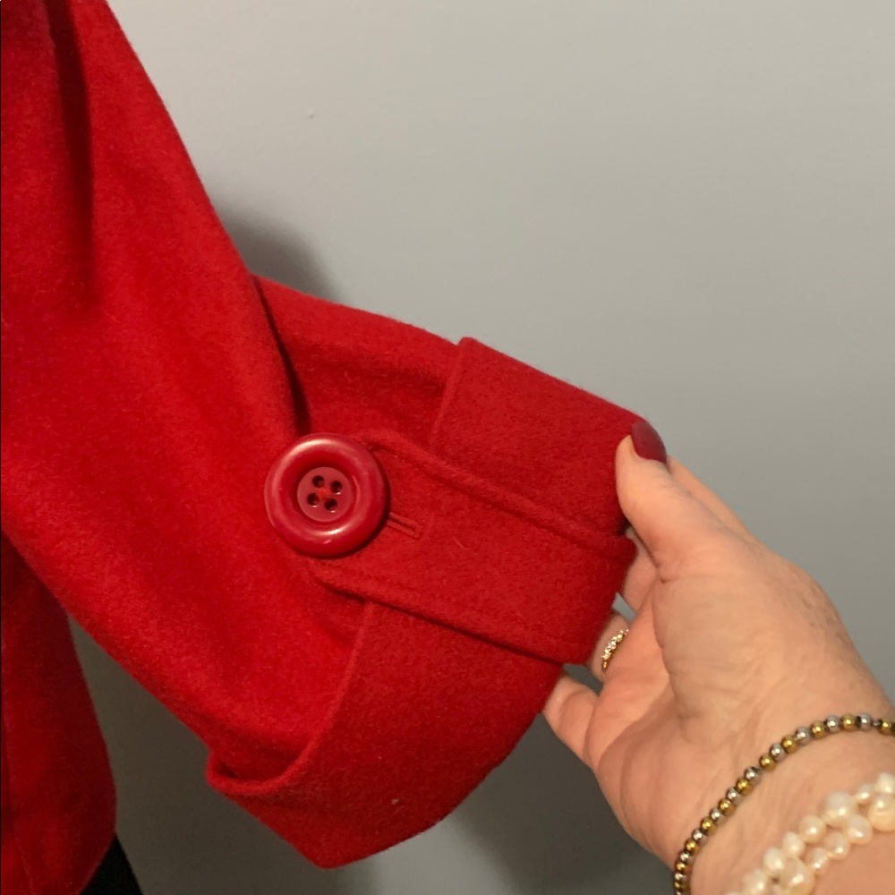 Vintage Amelie Red 3/4 Sleeve Coat size medium - Picture 3 of 4